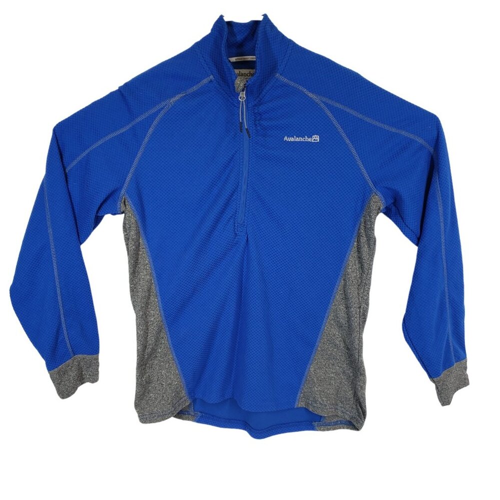 Avalanche Sweater Men's Medium 1/4 Zip Long Sleeve Blue Pullover Outdoor